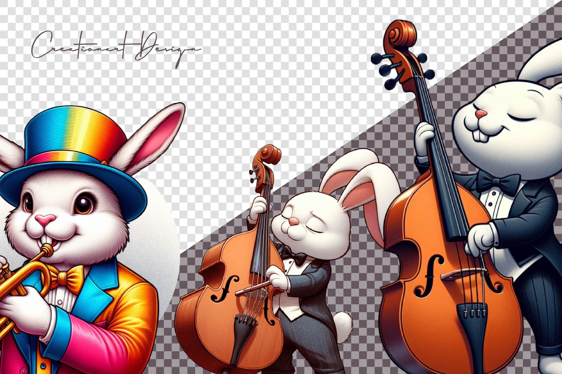 Funny Animals Musicians Clipart Bundle - CraftNest - Digital Crafting and Art