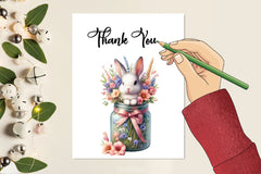Easter Bunny Flowers Clipart Bundle - CraftNest - Digital Crafting and Art