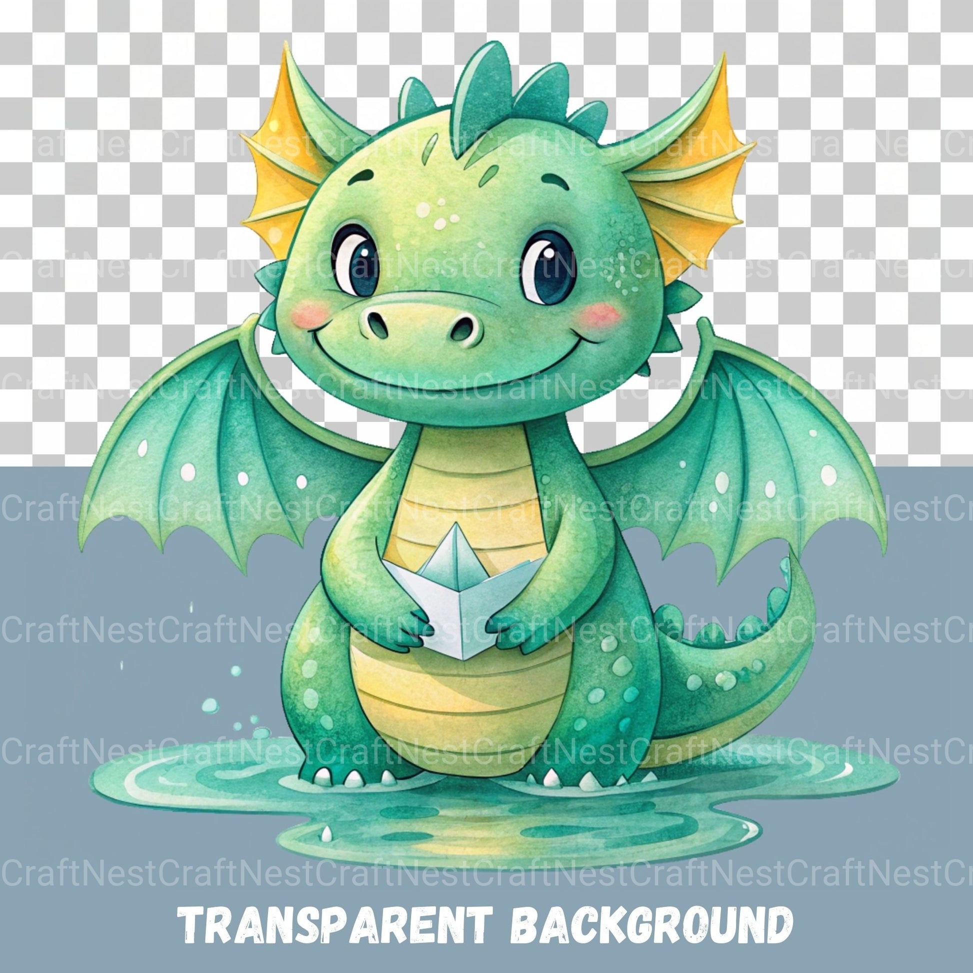 Cute Dragons Clipart Bundle - CraftNest - Digital Crafting and Art