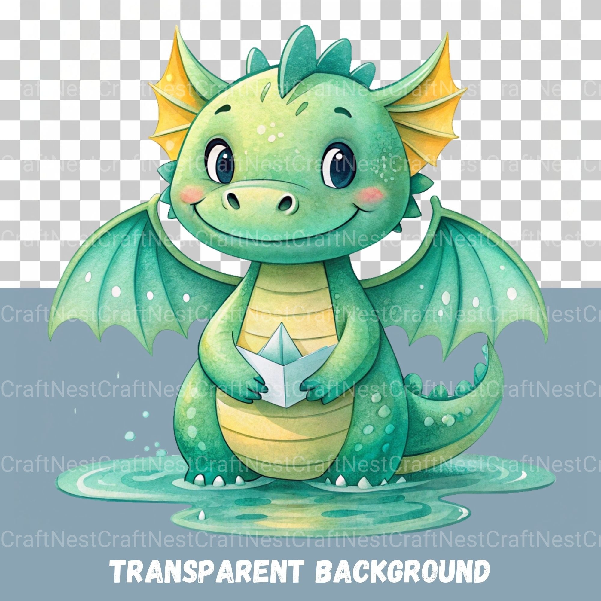 Cute Dragons Clipart Bundle - CraftNest - Digital Crafting and Art