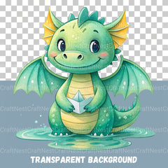 Cute Dragons Clipart Bundle - CraftNest - Digital Crafting and Art