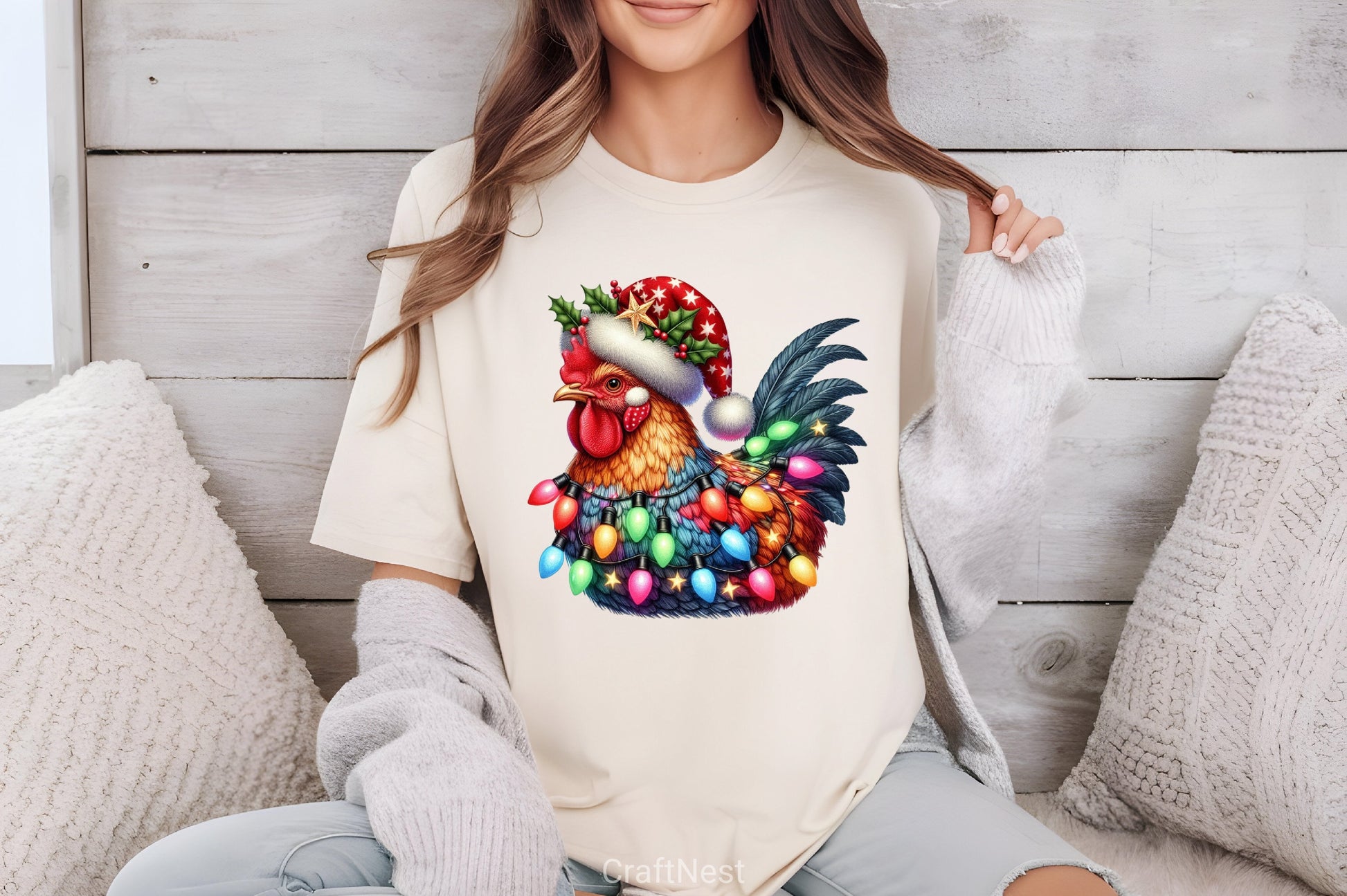 Christmas Chickens Clipart Bundle - CraftNest - Digital Crafting and Art