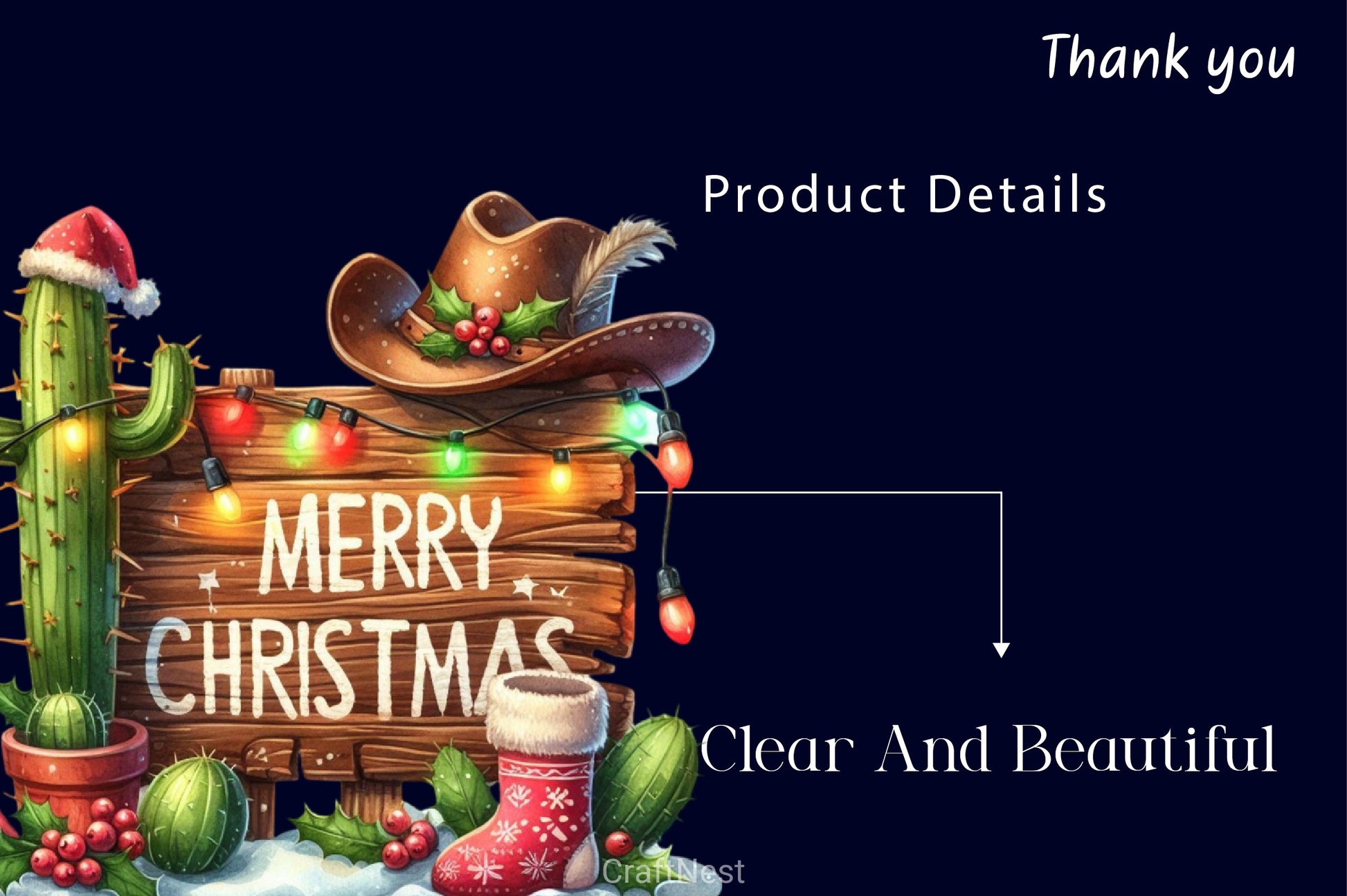 Western Christmas Clipart Bundle 3 - CraftNest - Digital Crafting and Art