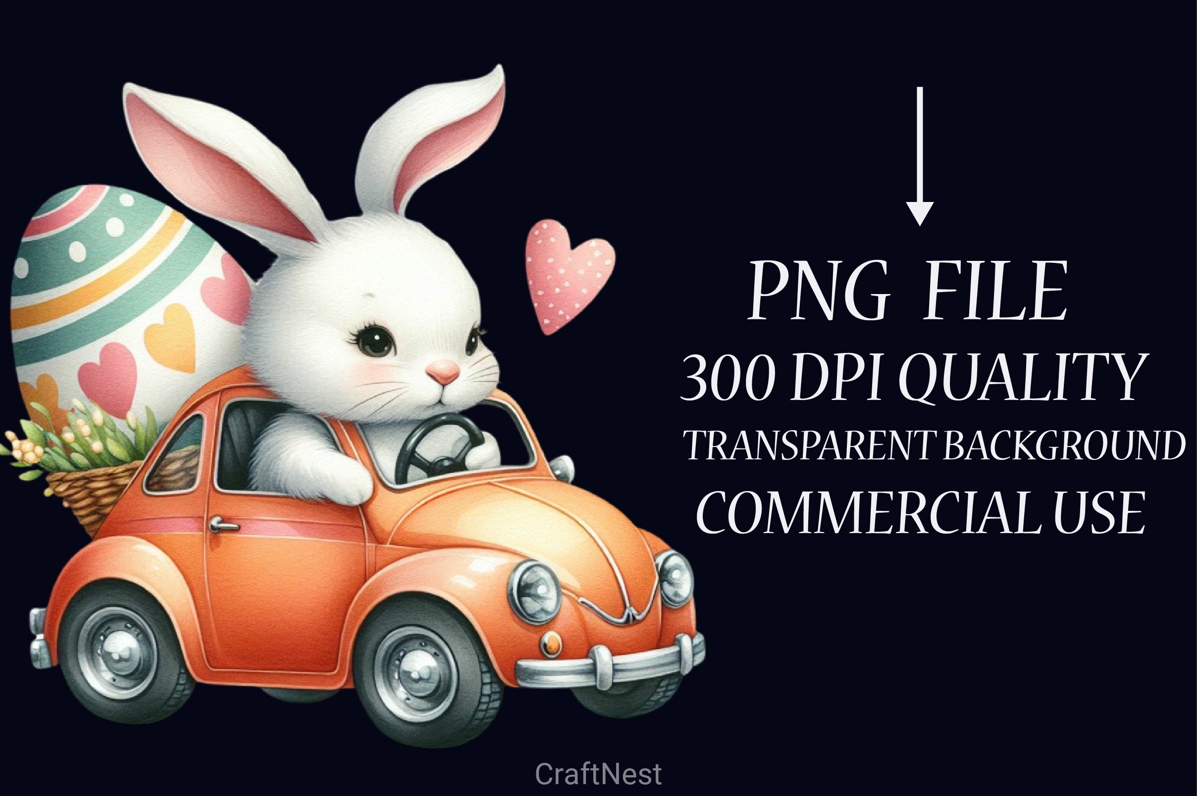 Bunny Truck Valentine Clipart Bundle - CraftNest - Digital Crafting and Art