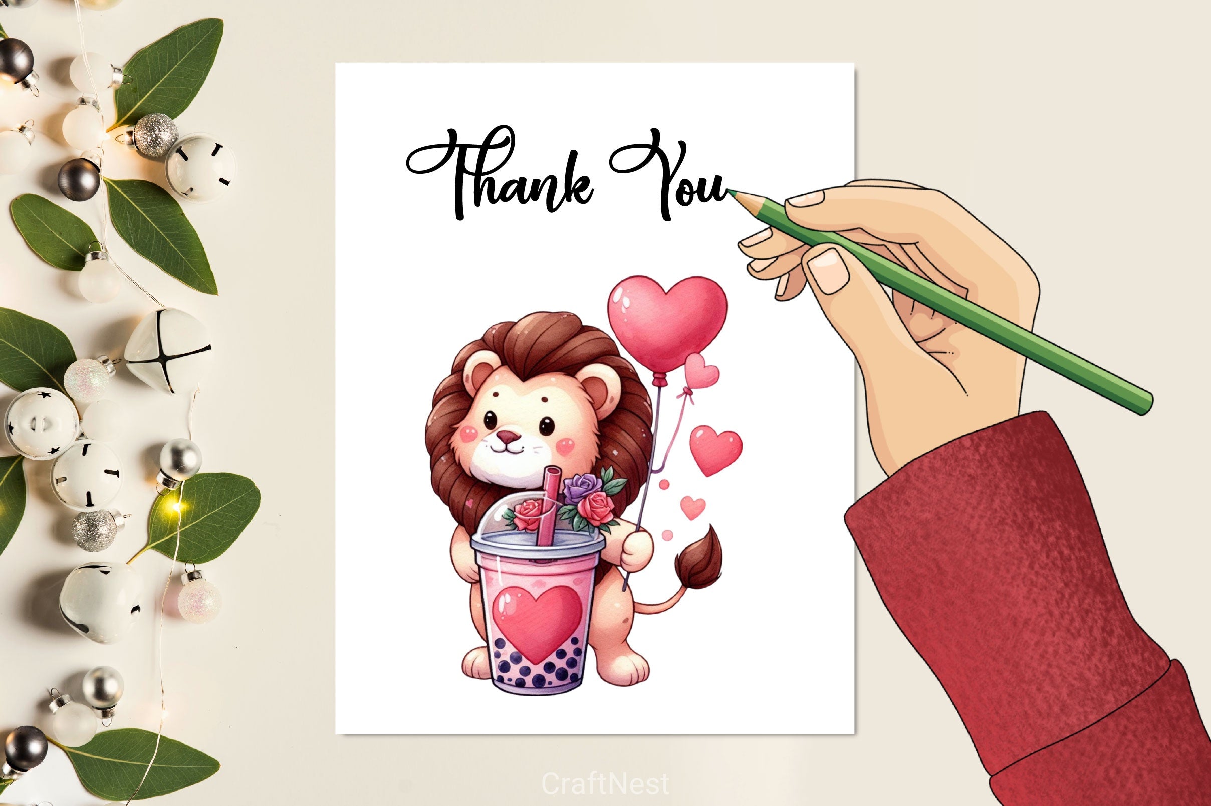 Cute Animal Boba Tea Valentine Clipart Bundle - CraftNest - Digital Crafting and Art