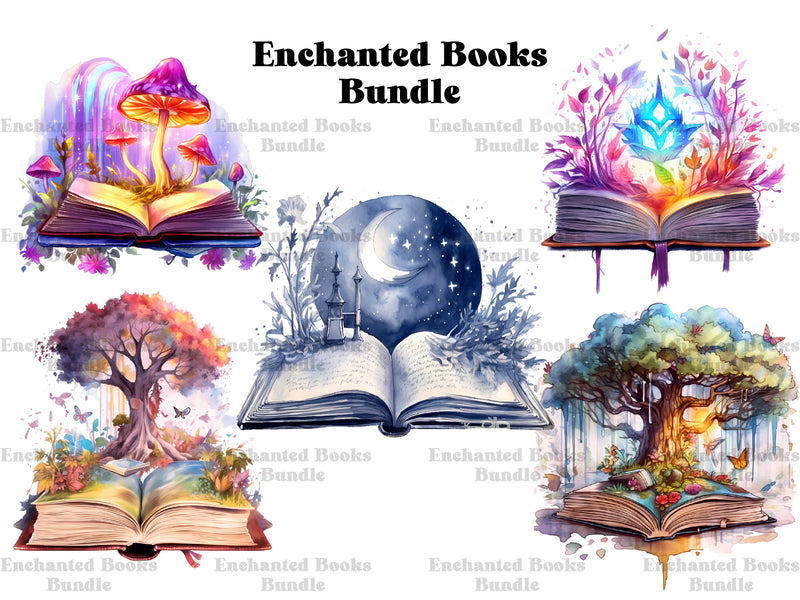 Enchanted Books Clipart - CraftNest