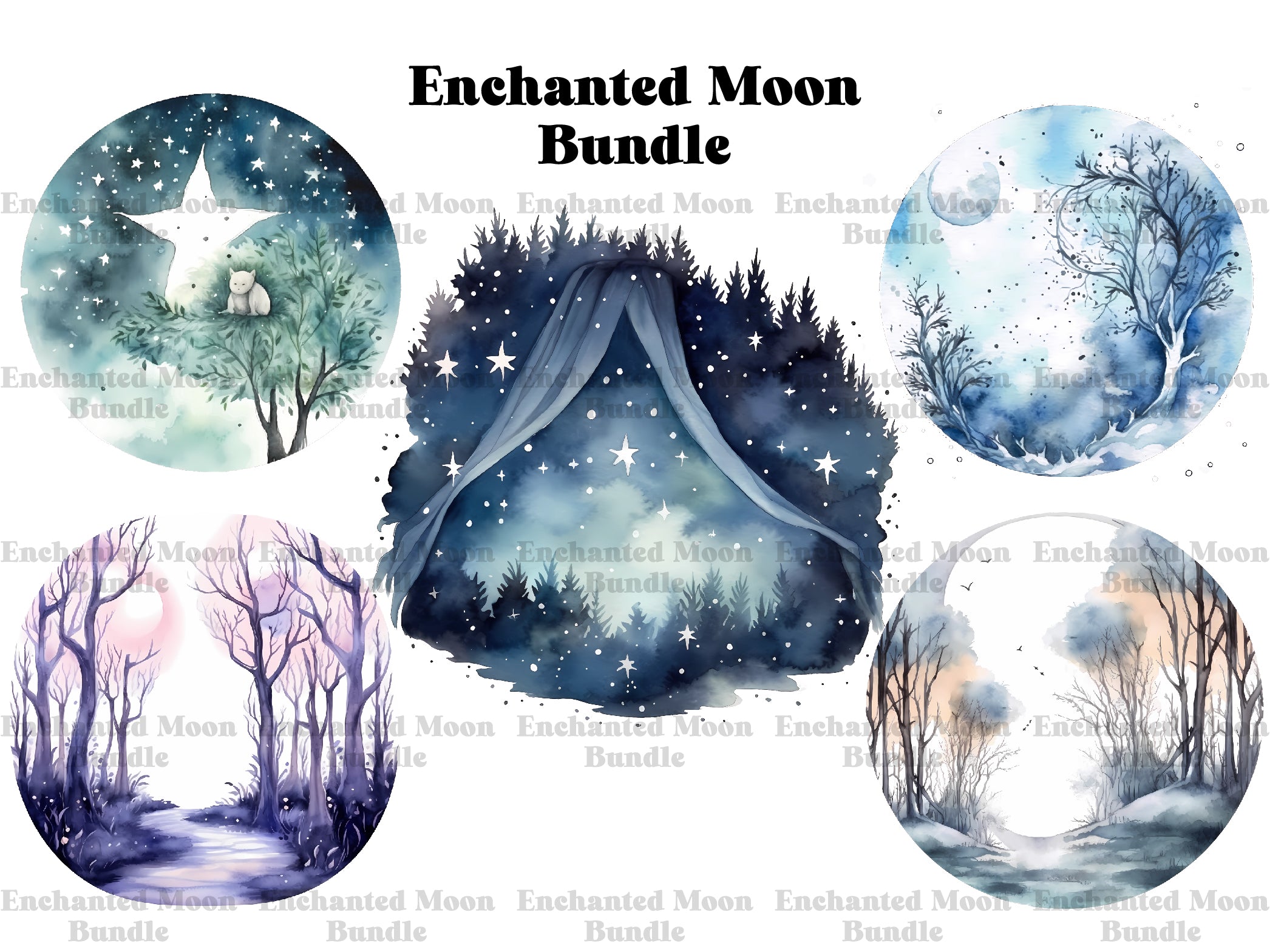 Enchanted Moon Clipart - CraftNest