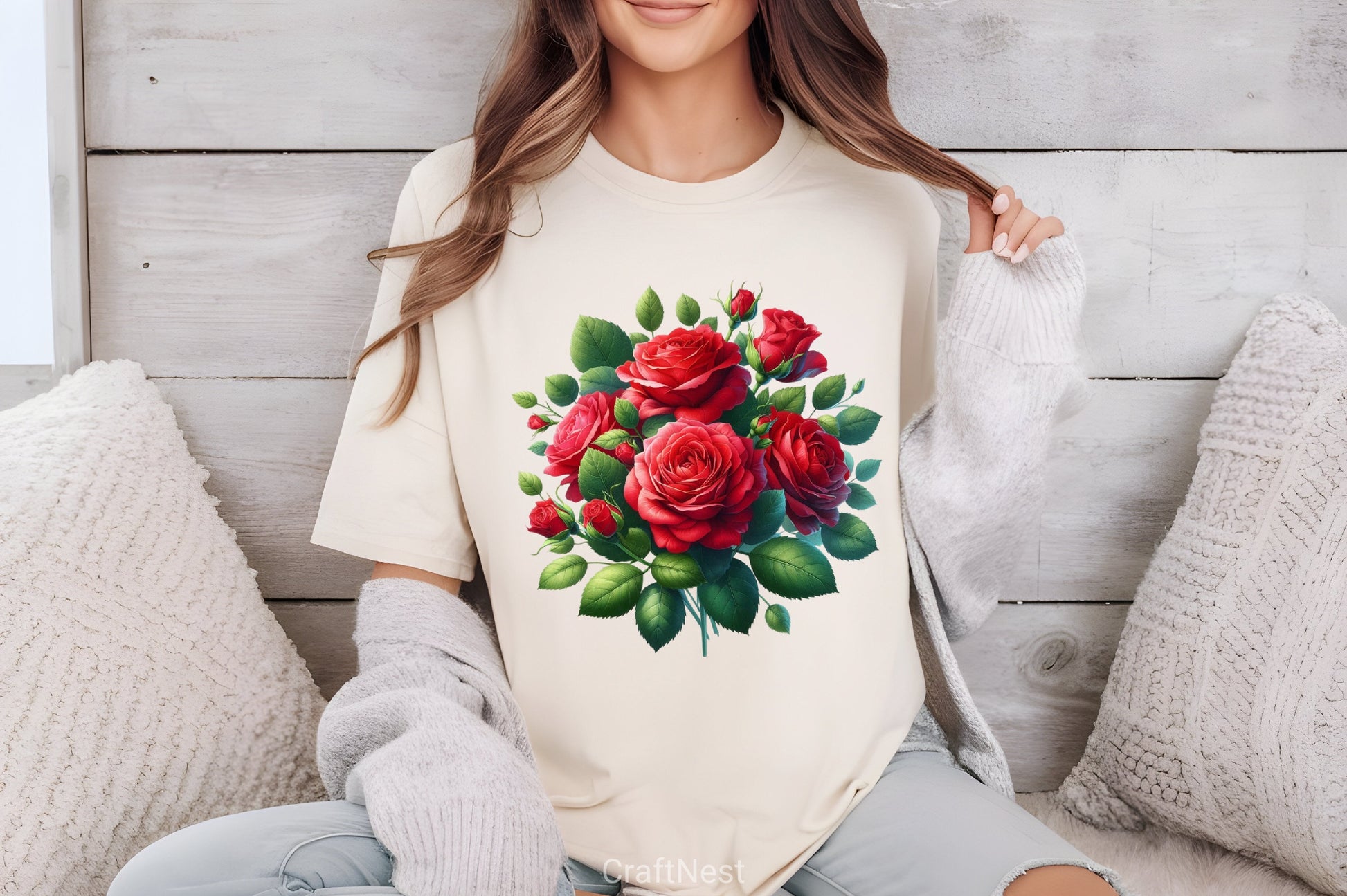 Valentine Red Rose Clipart Bundle - CraftNest - Digital Crafting and Art