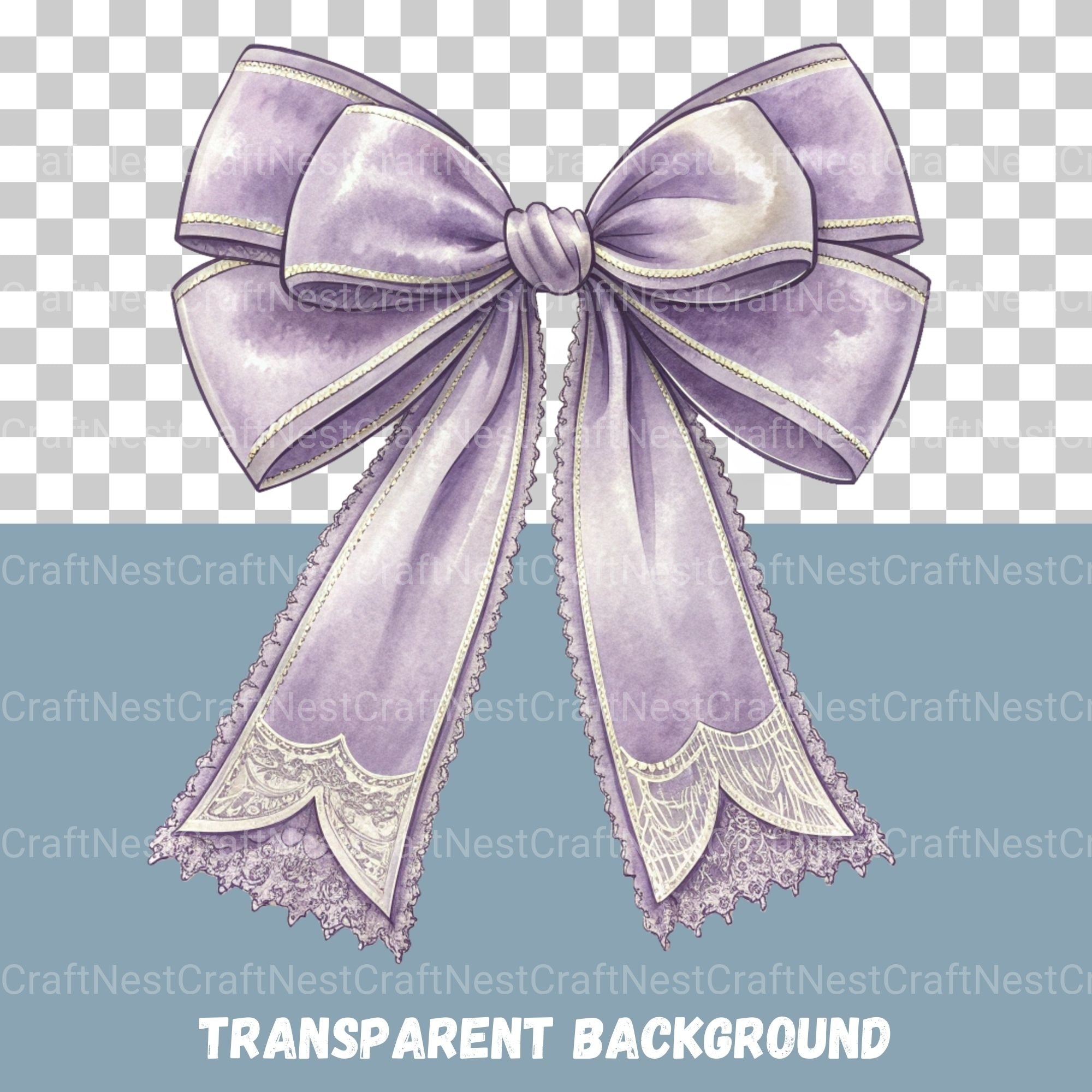 Purple Coquette Bows Clipart Bundle - CraftNest - Digital Crafting and Art