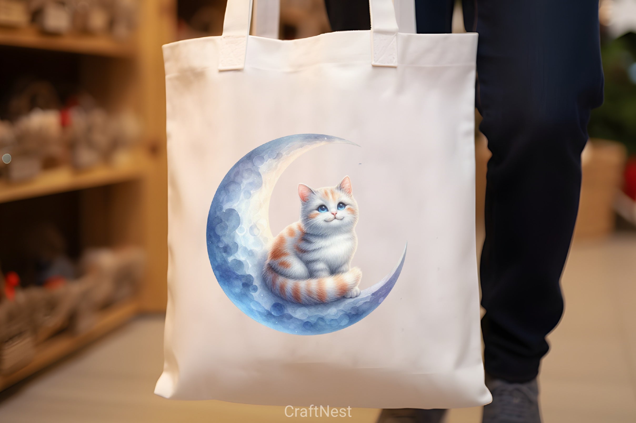 Cats on Crescent Clipart Bundle - CraftNest - Digital Crafting and Art