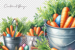 Carrot In Basket Clipart Bundle - CraftNest - Digital Crafting and Art