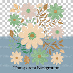 Abstract Boho Flowers Clipart Bundle - CraftNest - Digital Crafting and Art