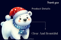 Christmas Polar Bear Clipart Bundle 6 - CraftNest - Digital Crafting and Art