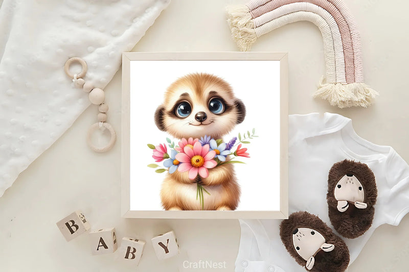 Mother's Day Meerkat Clipart Bundle - CraftNest - Digital Crafting and Art