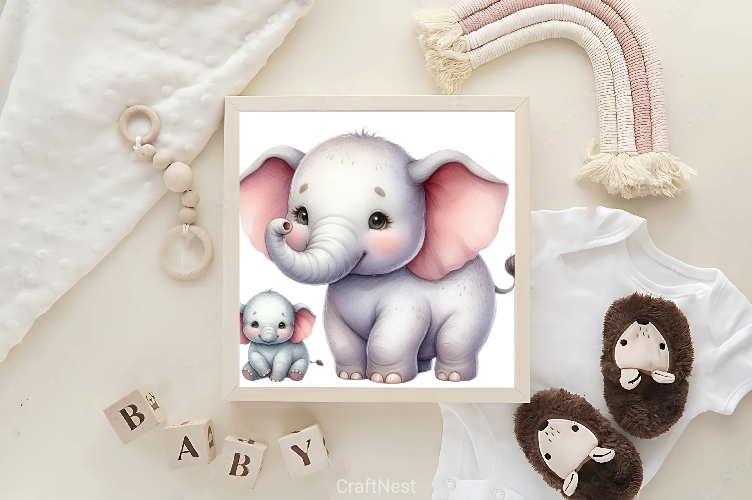 Mother's Day Elephants Clipart Bundle - CraftNest - Digital Crafting and Art