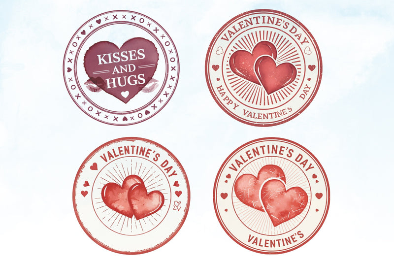 Valentine Stamps Clipart Bundle - CraftNest - Digital Crafting and Art