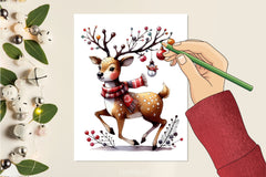 Christmas Reindeer Clipart Bundle 2 - CraftNest - Digital Crafting and Art
