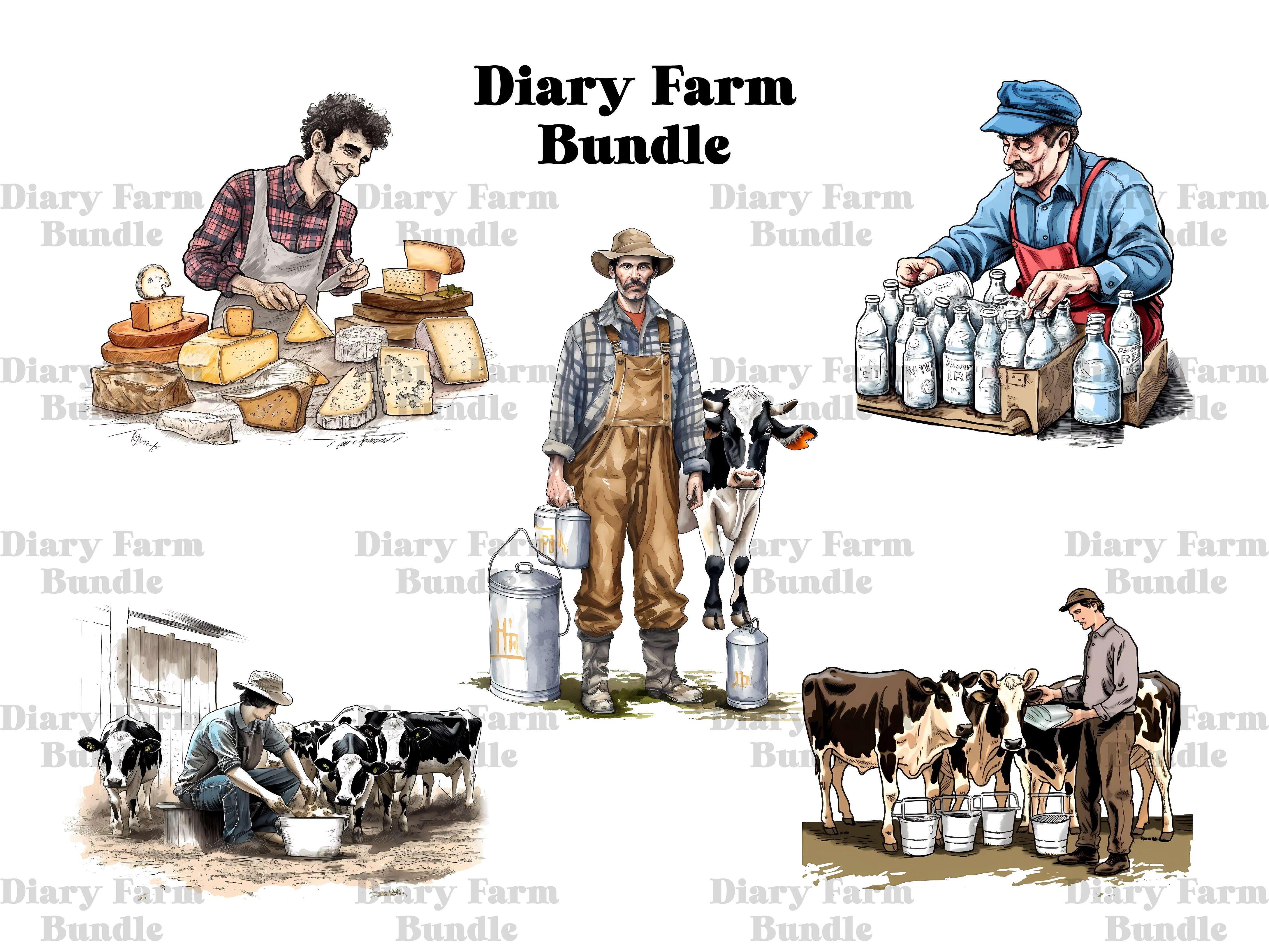 Dairy Farming Clipart - CraftNest