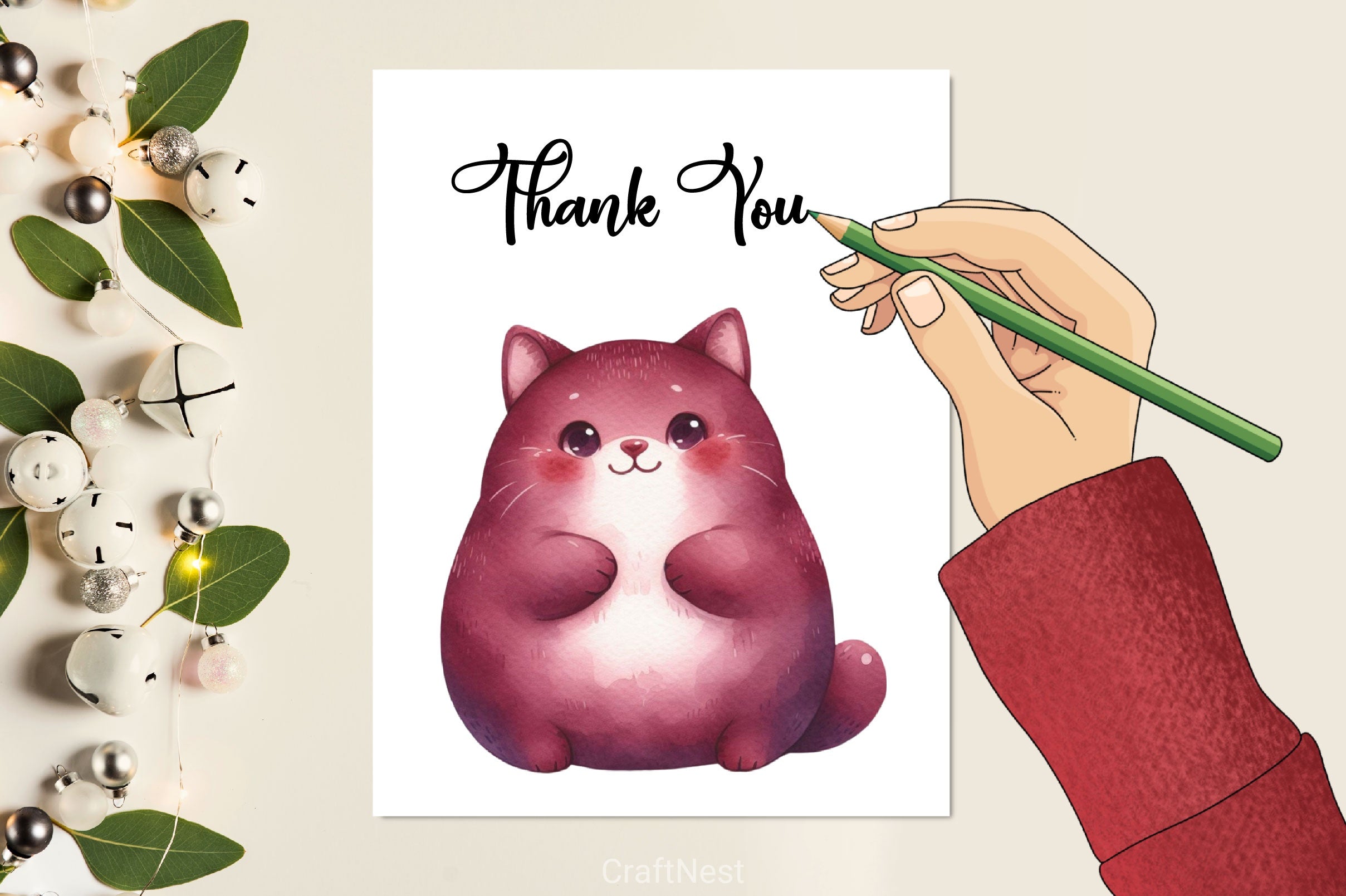 Valentine's Fat Cat Clipart Bundle - CraftNest - Digital Crafting and Art