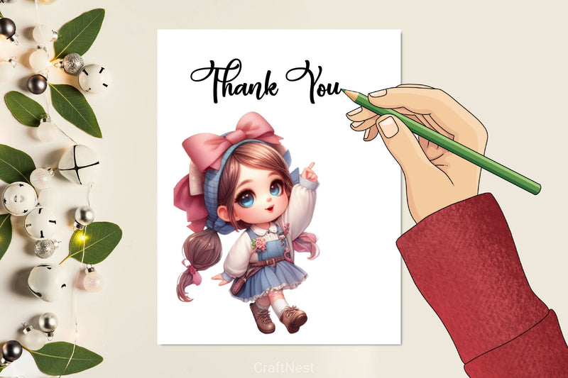 Cute Girls Clipart Bundle - CraftNest - Digital Crafting and Art