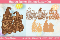 Easter Gnome Laser Cut SVG Bundle 7 - CraftNest - Digital Crafting and Art