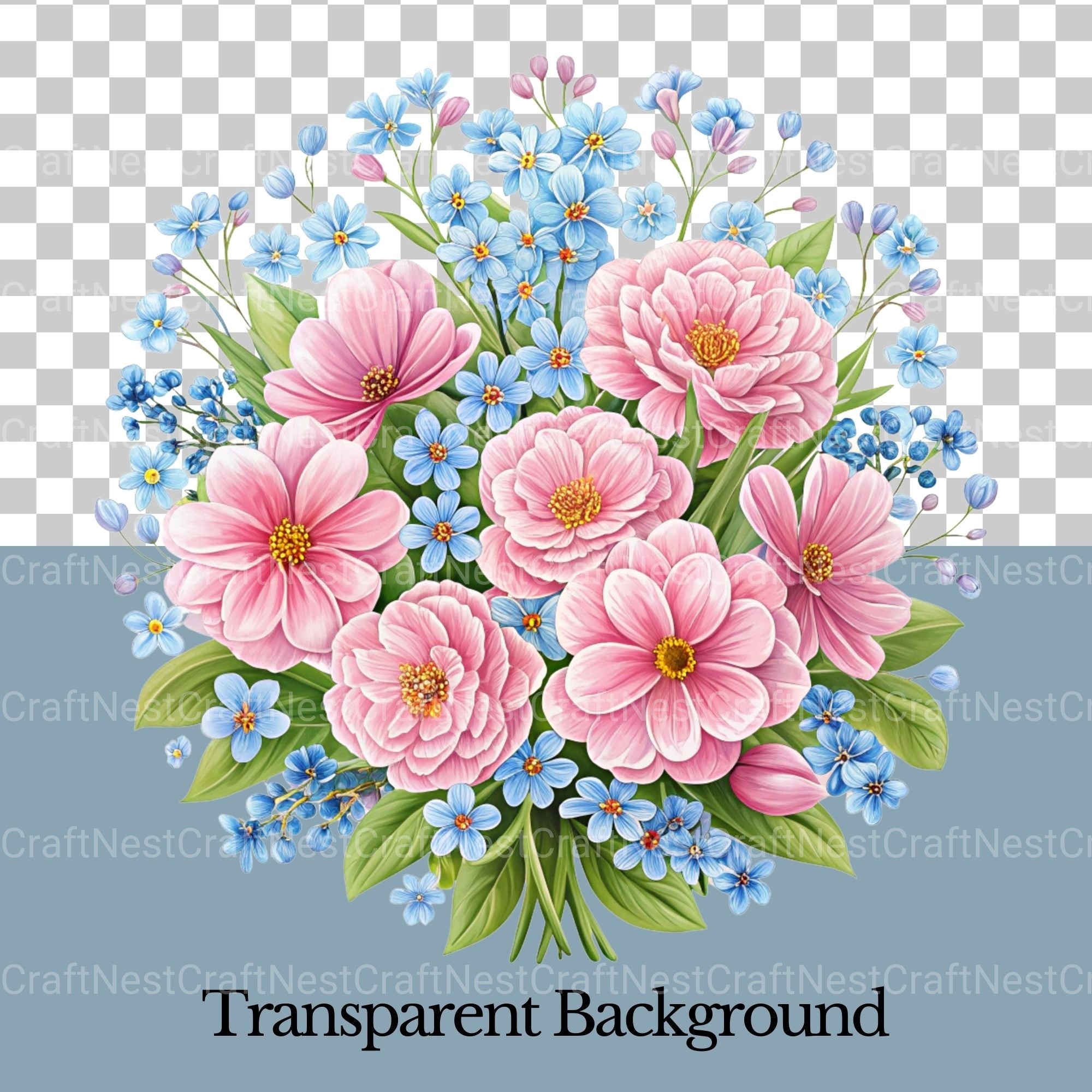 Pink Coquette Flowers Clipart Bundle - CraftNest - Digital Crafting and Art