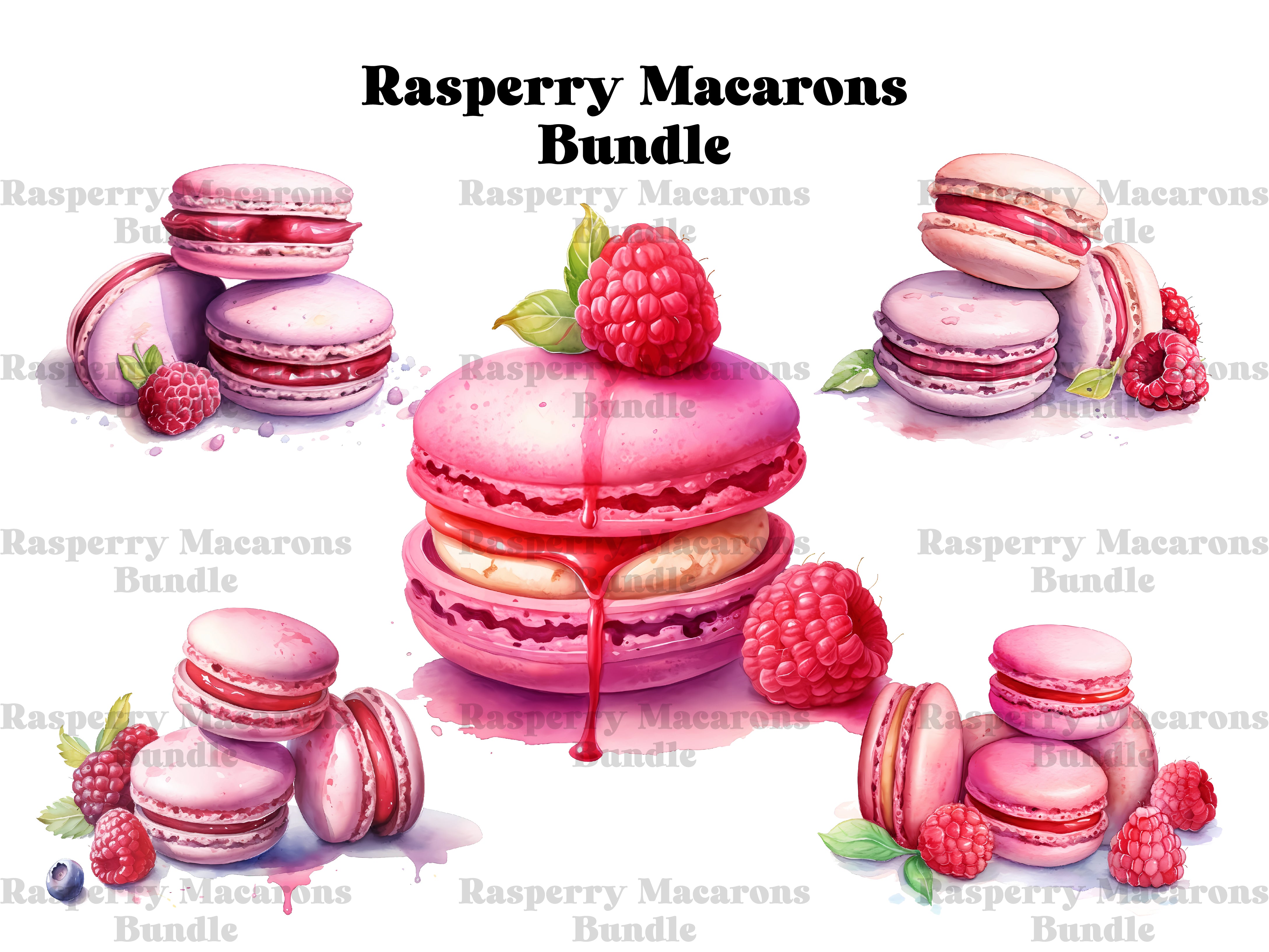 Raspberry Macarons Clipart - CraftNest