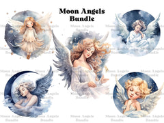 Moon Angels Clipart - CraftNest