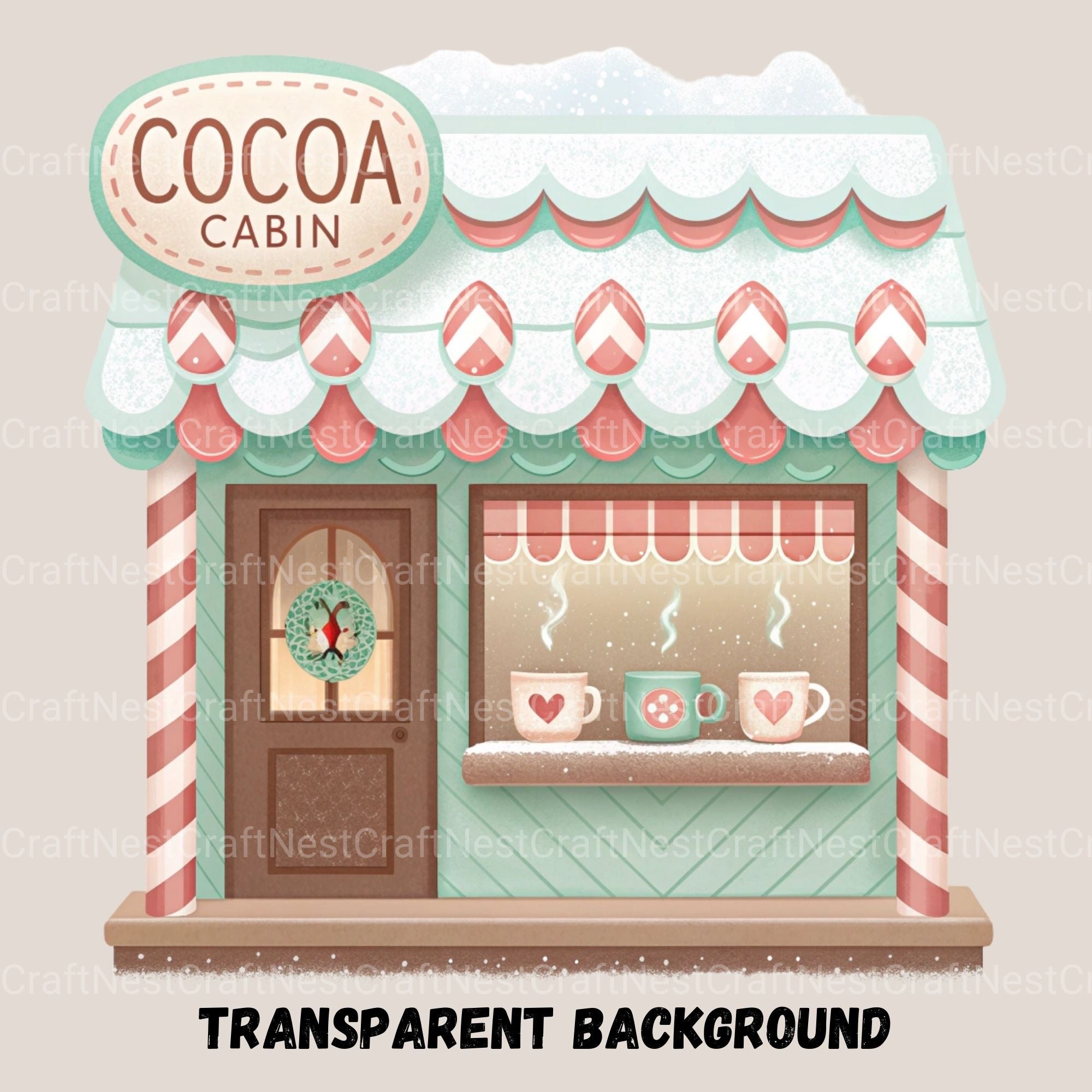 Village Shops Winter Clipart Bundle - CraftNest - Digital Crafting and Art