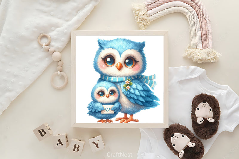 Mother's Day Owl Clipart Bundle - CraftNest - Digital Crafting and Art