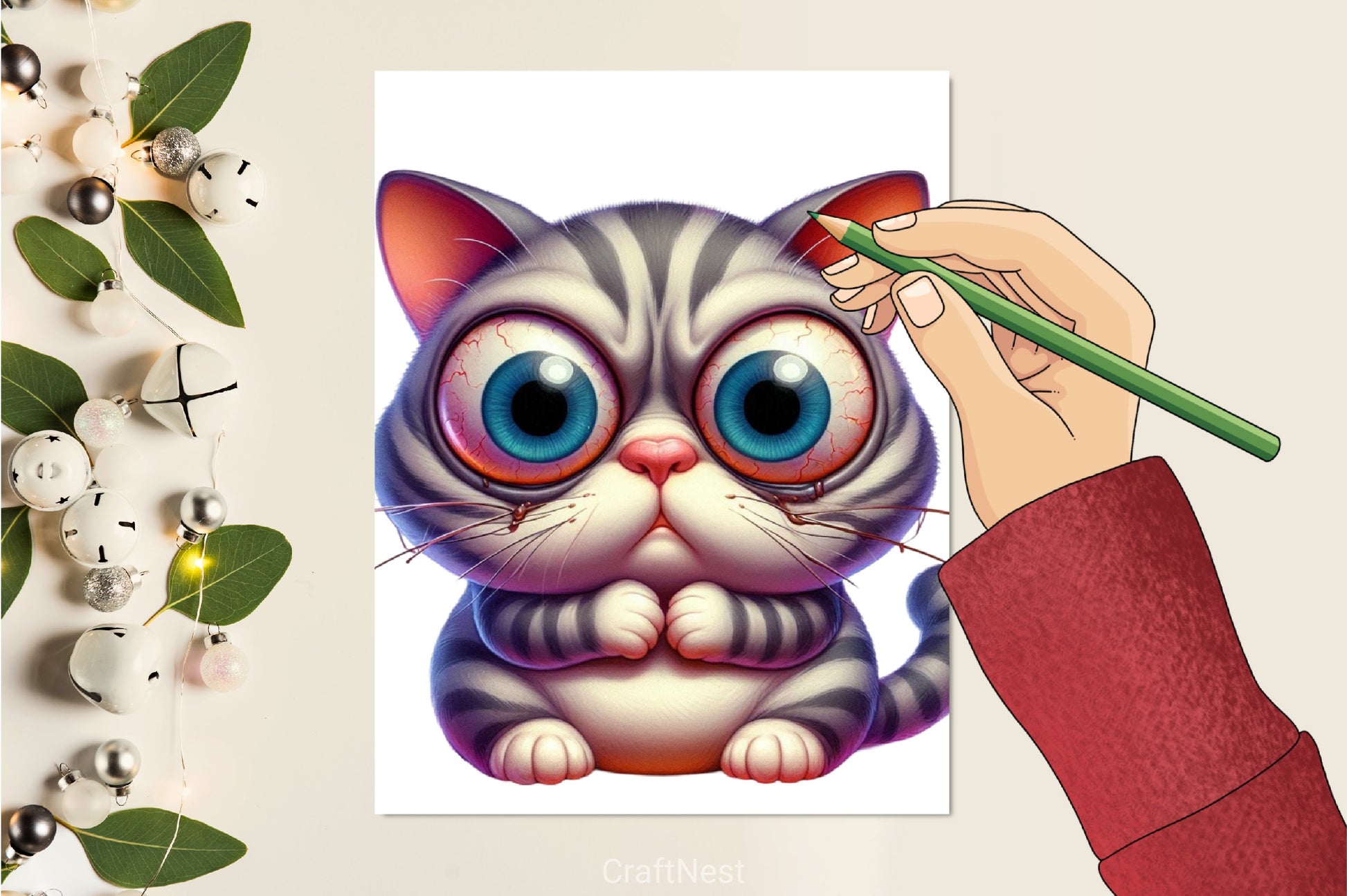 Cute Crazy Cats Clipart Bundle - CraftNest - Digital Crafting and Art