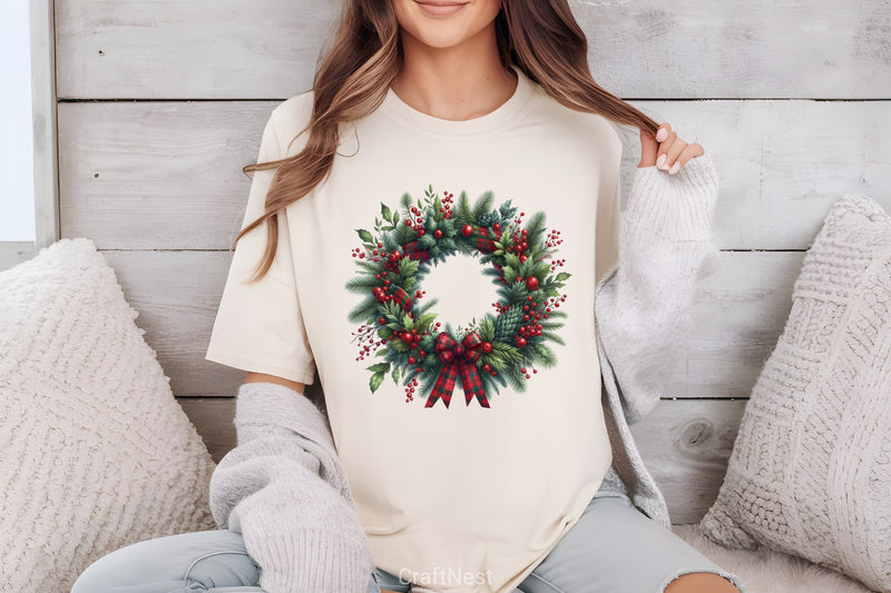 Red & Green Plaid Christmas Clipart Bundle - CraftNest - Digital Crafting and Art