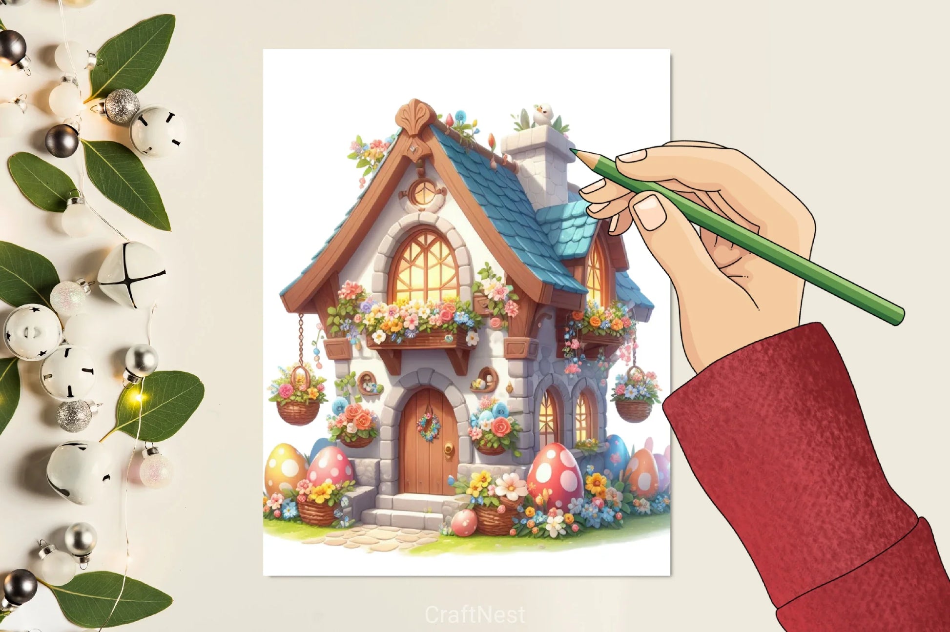 Easter House Clipart Bundle - CraftNest - Digital Crafting and Art