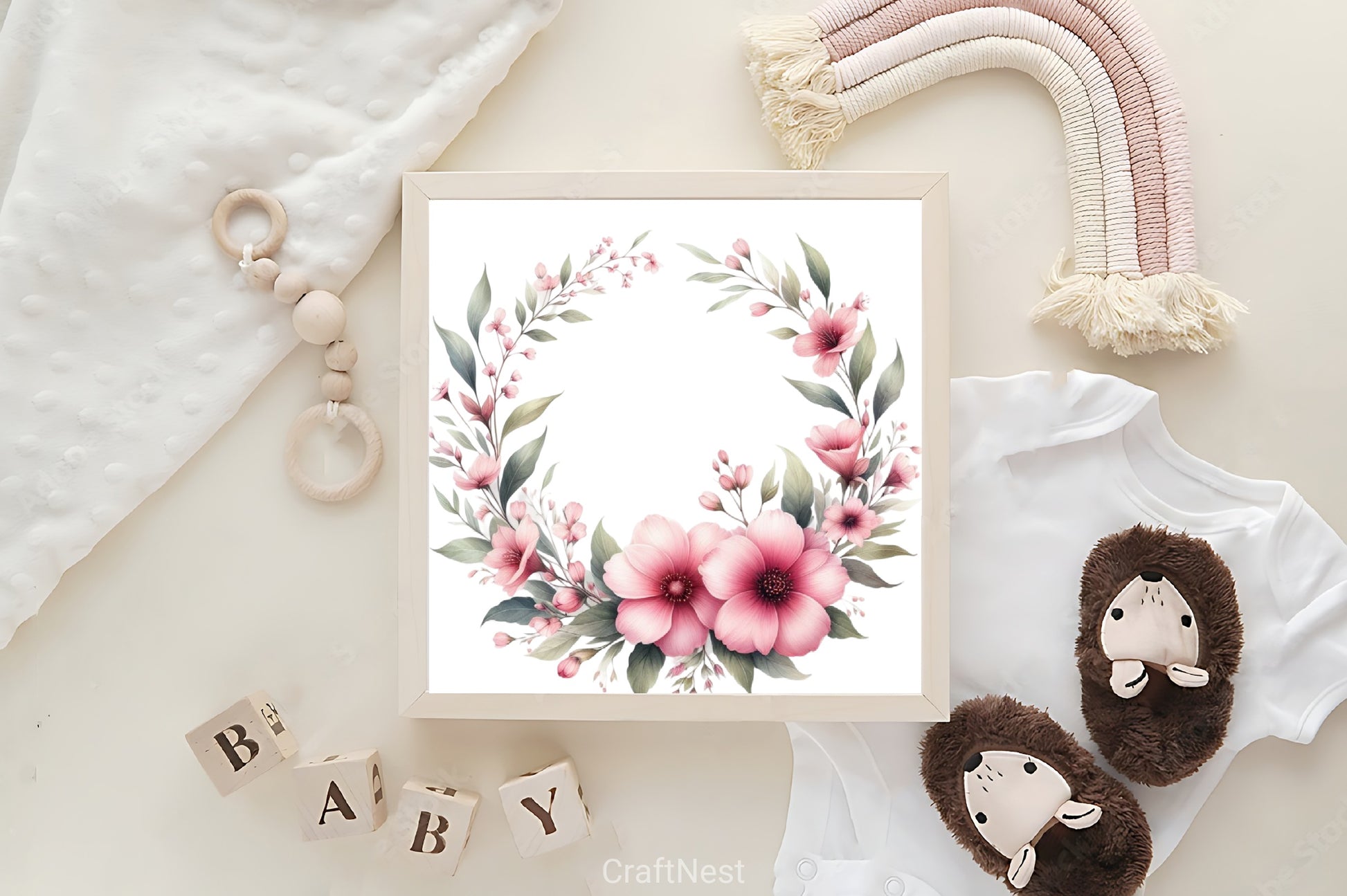 Rose Wreath Clipart Bundle - CraftNest - Digital Crafting and Art