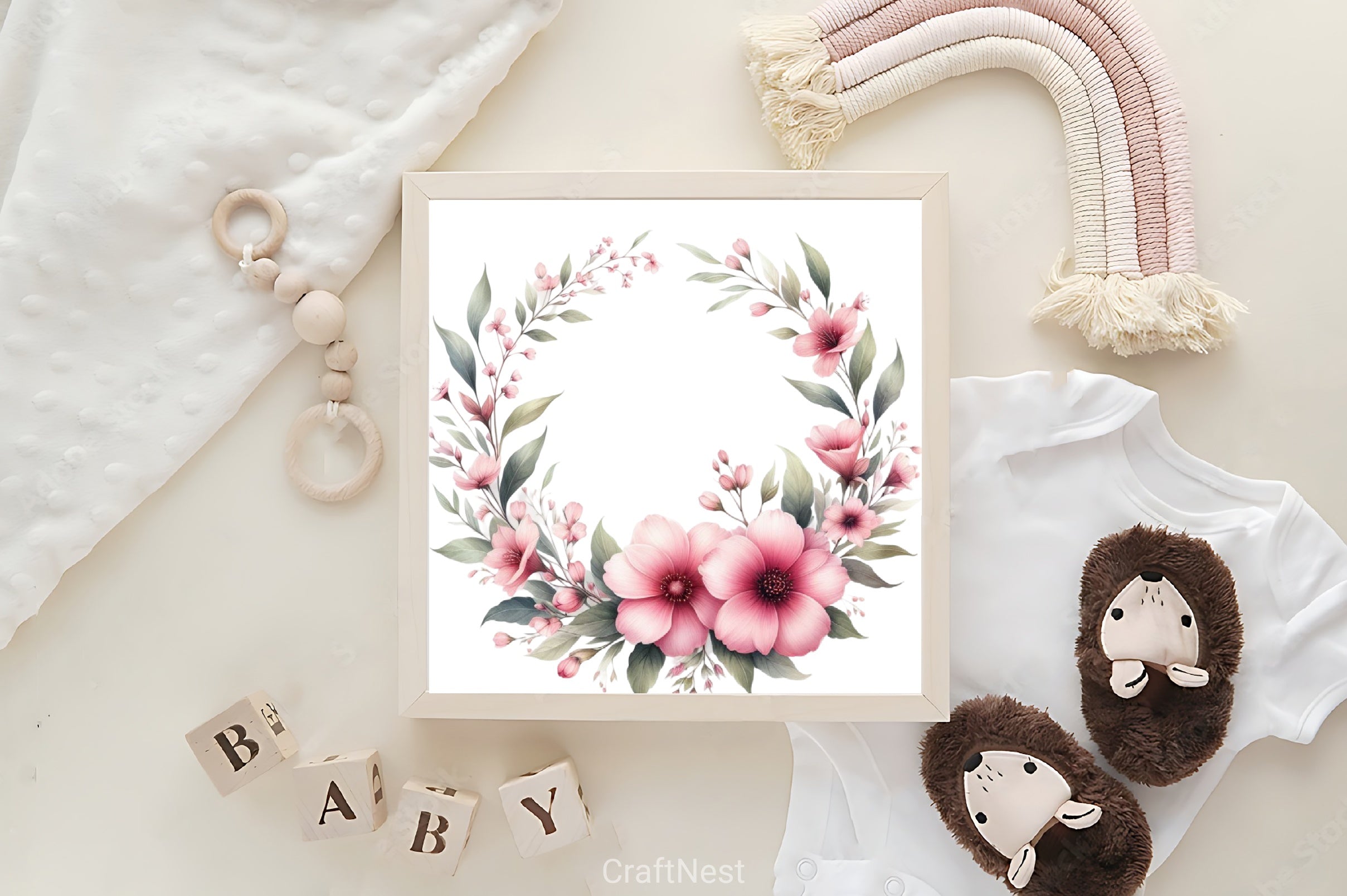 Rose Wreath Clipart Bundle - CraftNest - Digital Crafting and Art