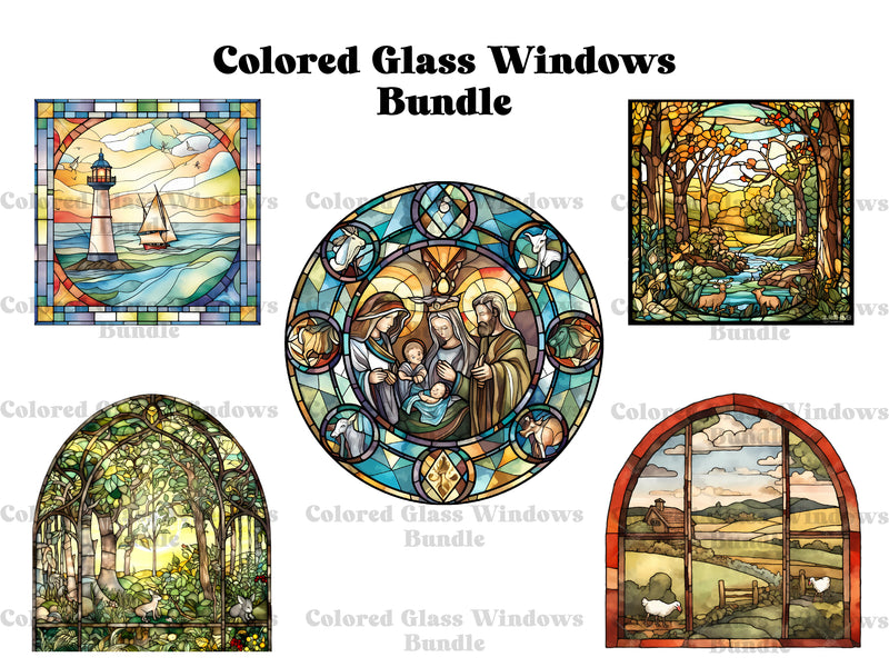 Colored Windows Clipart - CraftNest