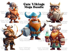 Cute Vikings Clipart - CraftNest