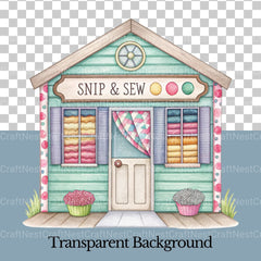 Village Shops Sewing Quilting Clipart Bundle - CraftNest - Digital Crafting and Art