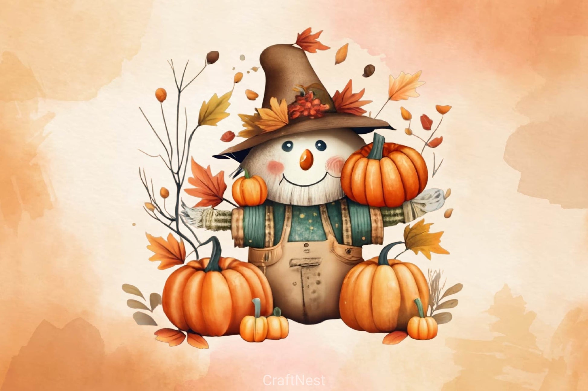 Scarecrow Autumn Clipart Bundle 2 - CraftNest - Digital Crafting and Art