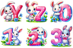 Easter Bunny Alphabet Clipart Bundle 1 - CraftNest - Digital Crafting and Art