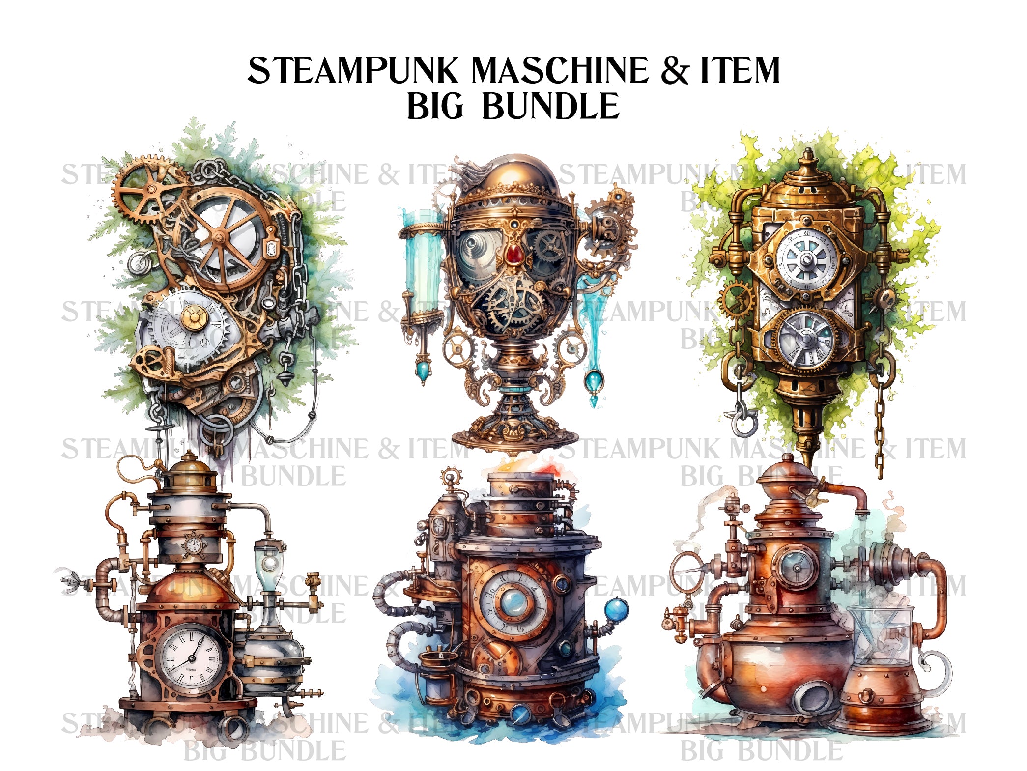 Steampunk Accessories Clipart - CraftNest