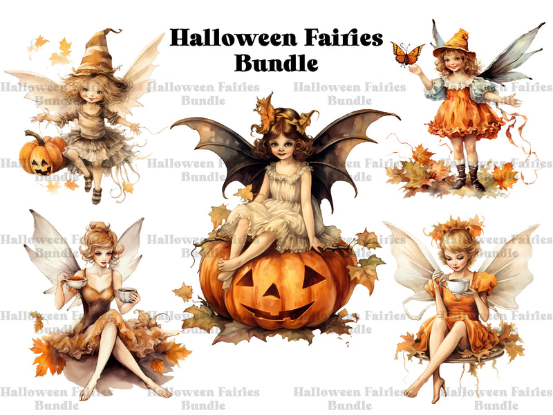 Halloween Fairies Clipart - CraftNest