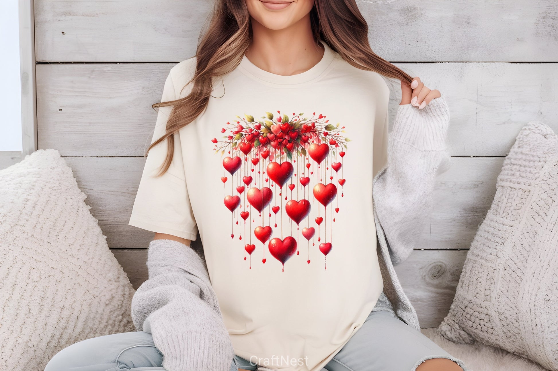 Valentine Red Hearts Clipart Bundle - CraftNest - Digital Crafting and Art