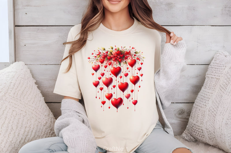 Valentine Red Hearts Clipart Bundle - CraftNest - Digital Crafting and Art