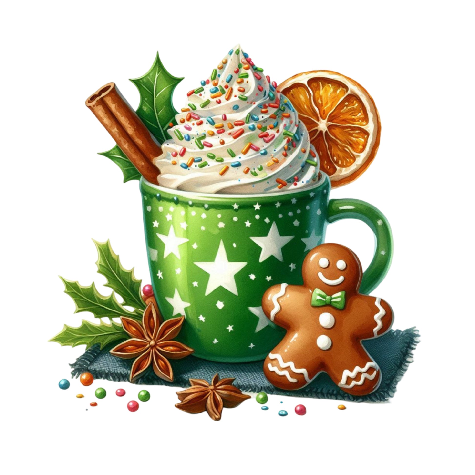 Christmas Coffee Gingerbread Clipart Bundle - CraftNest - Digital Crafting and Art