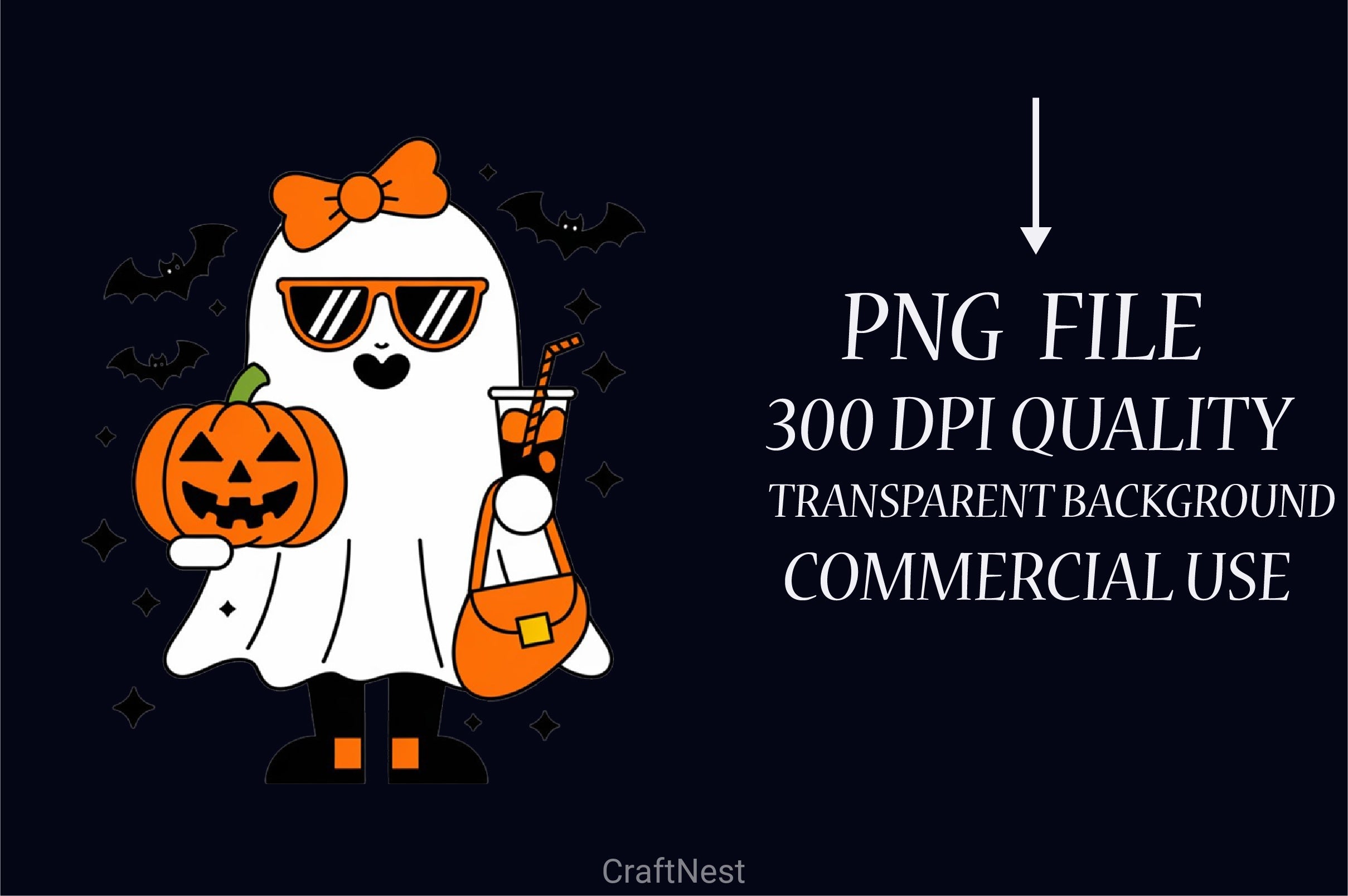 Halloween Ghost Clipart Bundle 11 - CraftNest - Digital Crafting and Art