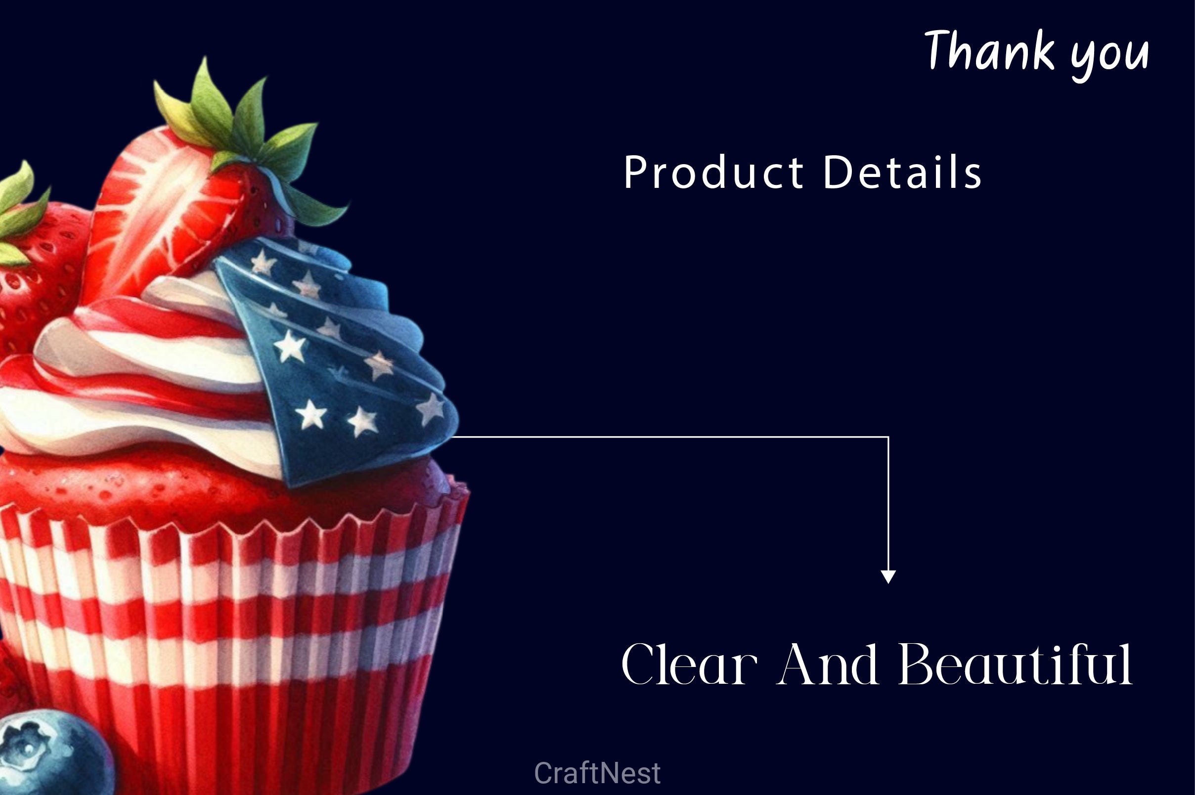 4th Of July Cupcake Clipart Bundle 2 - CraftNest - Digital Crafting and Art