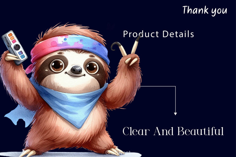 Funny Sloth Clipart Bundle 2 - CraftNest - Digital Crafting and Art