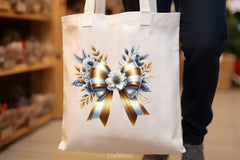 White Gold Bows Clipart Bundle - CraftNest - Digital Crafting and Art