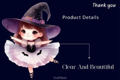 Halloween Ballet Witch Clipart Bundle - CraftNest - Digital Crafting and Art